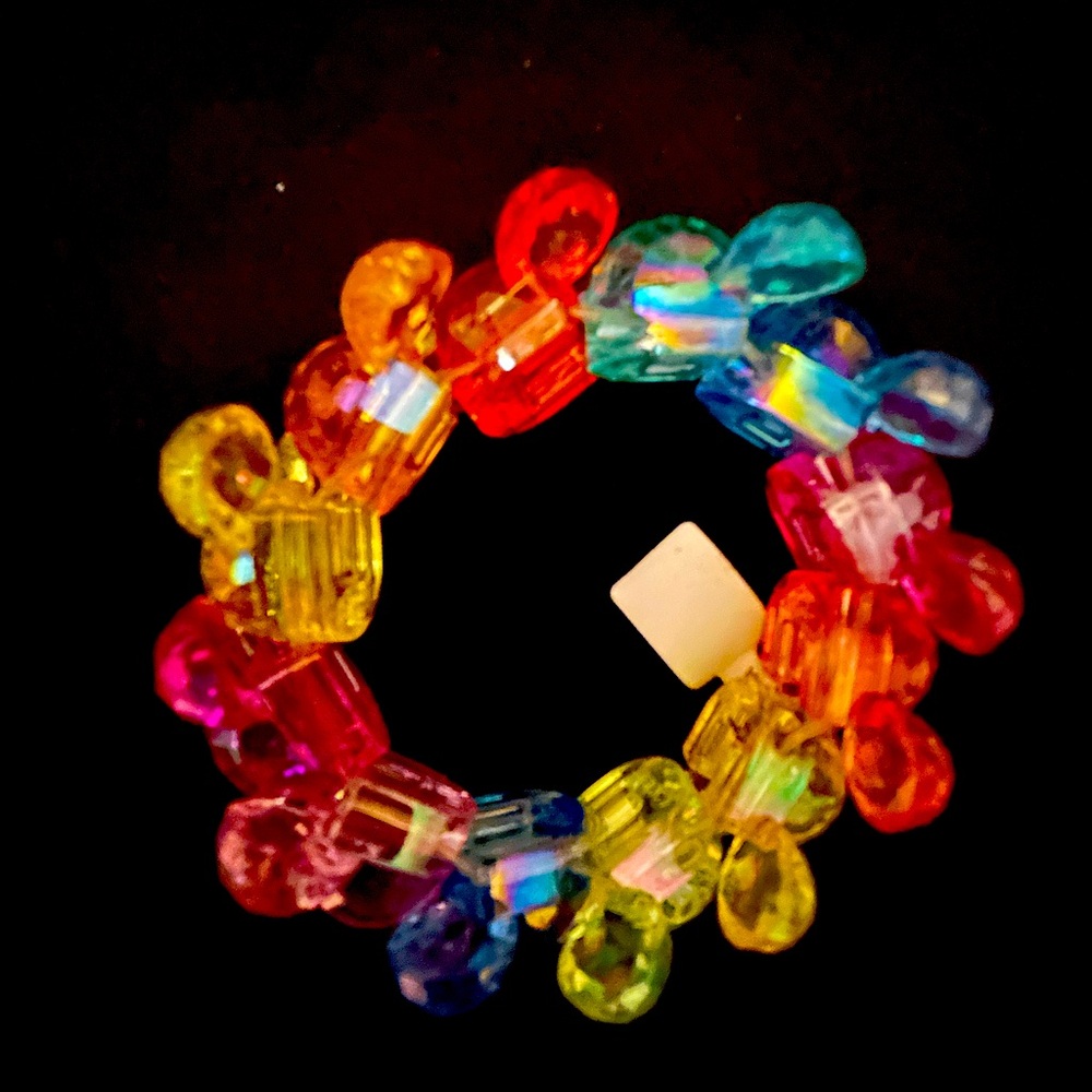 Brand new with tags Mickey Mouse Disney bracelet or hair scrunchie rainbow pride